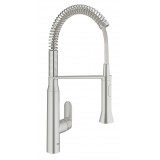 Смеситель для кухонной мойки GROHE K7 профессиональный, уменьшенный вариант, суперсталь 