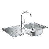 Мойка и смеситель для мойки, GROHE K200, хром
