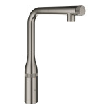Смеситель для кухонной мойки GROHE Essence SmartControl с вытяжным изливом, темный графит матовый 