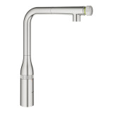 Смеситель для кухонной мойки GROHE Essence SmartControl с вытяжным изливом, суперсталь 