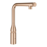 Смеситель для кухонной мойки GROHE Essence SmartControl с вытяжным изливом, теплый закат матовый 
