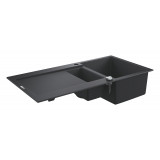 Мойка GROHE K500 с 1,5 чашей, 1000 x 500 мм, черный гранит 