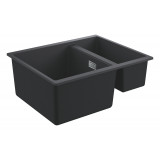 Мойка GROHE K500 с 1,5 чашей, 555 x 460 мм, черный гранит 