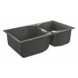 Мойка GROHE K700 с 2 чашами, 900 x 500 мм, серый гранит 