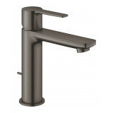 Смеситель для раковины GROHE Lineare с донным клапаном, S-Size, темный графит матовый 