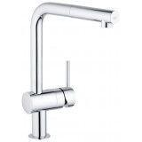 Смеситель для кухонной мойки GROHE Minta с вытяжным L-изливом, хром 
