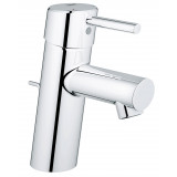 Смеситель для раковины GROHE Concetto с донным клапаном, низкий излив, хром 