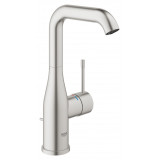 Смеситель для раковины GROHE Essence с донным клапаном, L-Size, суперсталь 