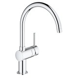 Смеситель для кухонной мойки GROHE Minta с поворотным C-изливом, хром 