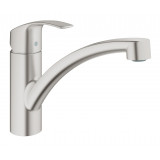 Смеситель для кухонной мойки GROHE Eurosmart с поворотным изливом, суперсталь 