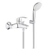 Смеситель для ванны GROHE Eurosmart с душевым гарнитуром, хром 