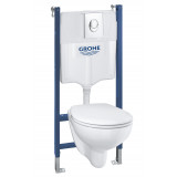 Готовый набор для туалета GROHE Bau Ceramic, инсталляция для подвесного унитаза GROHE Solido 5 в 1 