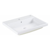 Раковина GROHE Cube Ceramic, полувстраиваемая 60 см, альпин-белый 