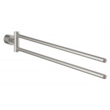 Двойной держатель для полотенца GROHE Atrio New, суперсталь 
