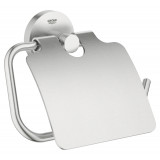 Держатель для туалетной бумаги GROHE Essentials, с крышкой, суперсталь 