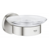Мыльница GROHE Essentials с держателем, суперсталь 