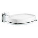 Мыльница керамическая GROHE Grandera с держателем, хром 