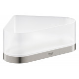 Полочка для душа GROHE Selection, угловая с держателем, суперсталь 