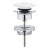 Донный клапан для раковины GROHE 1 1/4 дюйма, белая луна 