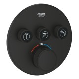 Внешняя часть термостата для душа GROHE Grohtherm SmartControl на 3 потребителя, фантомный черный