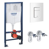 Комплект инсталляции для унитаза GROHE Rapid SL 3 в 1 с панелью смыва Skate Cosmopolitan, альпин-белый