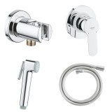 Смеситель с гигиеническим душем Grohe BauLoop встраиваемый, хром 129189