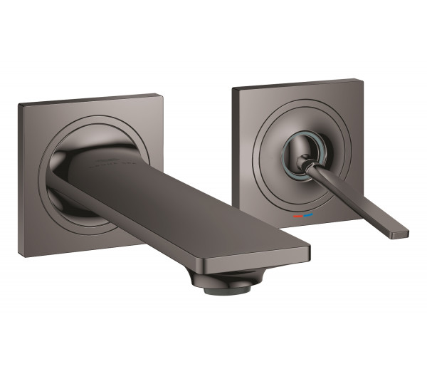 Внешняя часть смесителя для раковины GROHE Allure скрытого монтажа, на 2 отверстия, S-Size, темный графит глянец 