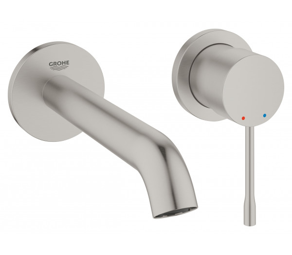 Внешняя часть смесителя для раковины GROHE Essence на 2 отверстия, M-Size, суперсталь 