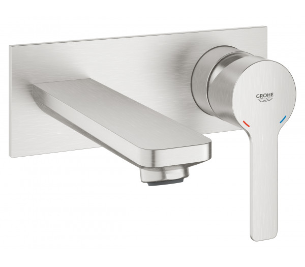 Внешняя часть смесителя для раковины GROHE Lineare на 2 отверстия, суперсталь 