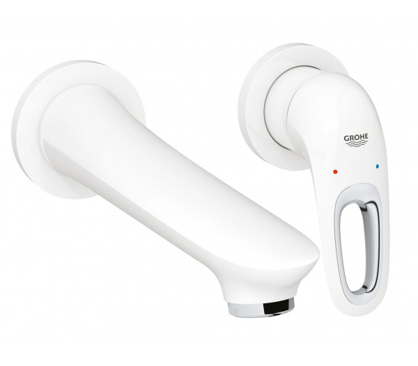 Внешняя часть смесителя для раковины GROHE Eurostyle на 2 отверстия, белая луна 