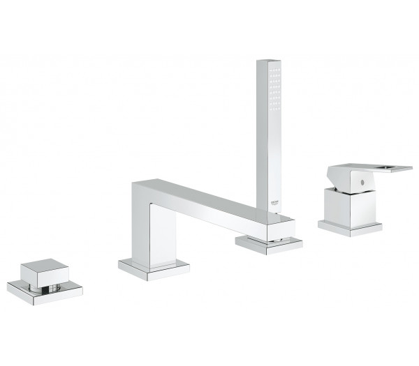 Смеситель для ванны GROHE Eurocube на 4 отверстия, на край ванны, хром 