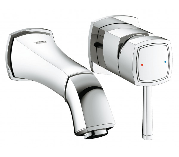 Внешняя часть смесителя для раковины GROHE Grandera на 2 отверстия (вынос 177 мм), хром 