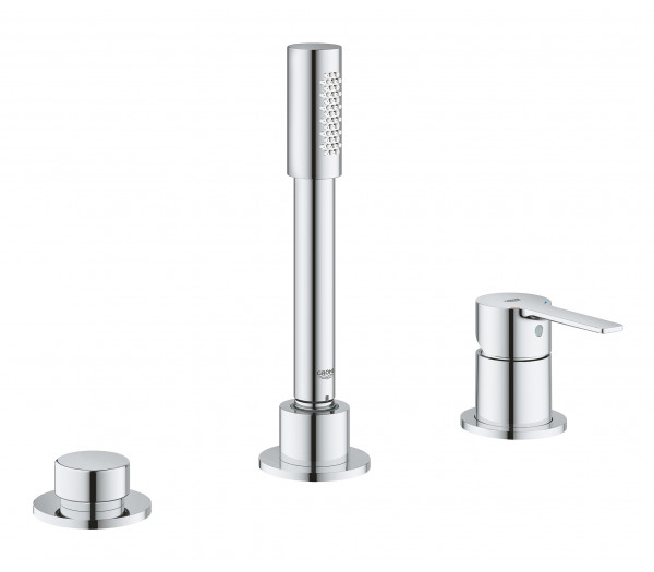 Смеситель для ванны GROHE Lineare на 3 отверстия, на край ванны, хром 