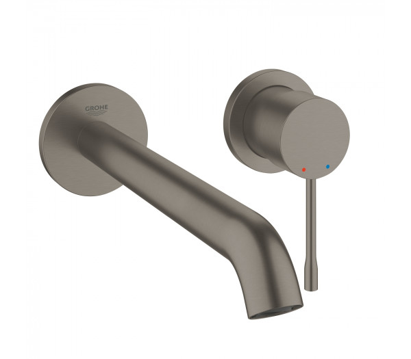 Внешняя часть смесителя для раковины GROHE Essence на 2 отверстия, L-Size, темный графит матовый 