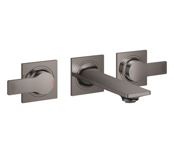 Внешняя часть смесителя для раковины GROHE Allure скрытого монтажа, на 3 отверстия, S-Size, темный графит глянец 