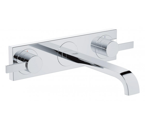 Внешняя часть смесителя для раковины GROHE Allure на 3 отверстия, вынос 220 мм, хром 