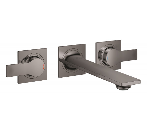 Внешняя часть смесителя для раковины GROHE Allure скрытого монтажа, на 3 отверстия, M-Size, темный графит глянец 