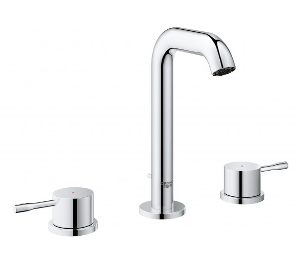 Смеситель для раковины GROHE Essence на 3 отверстия с донным клапаном, хром 