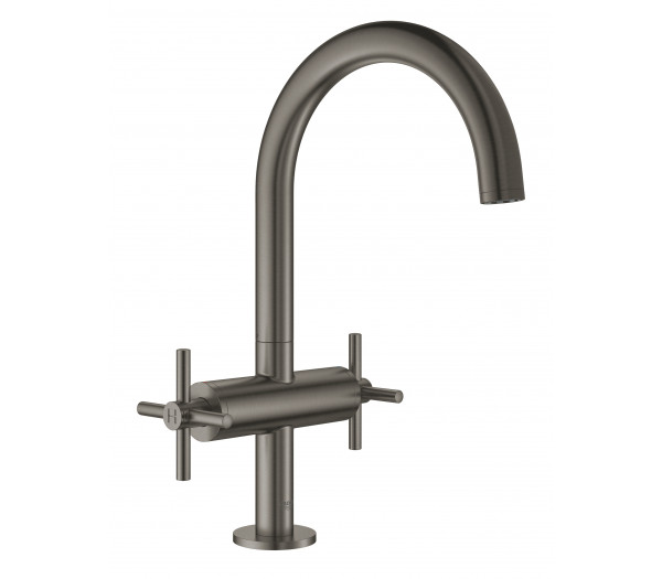 Смеситель для раковины GROHE Atrio двухвентильный, темный графит матовый 