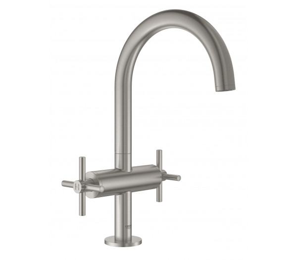 Смеситель для раковины GROHE Atrio двухвентильный, суперсталь 