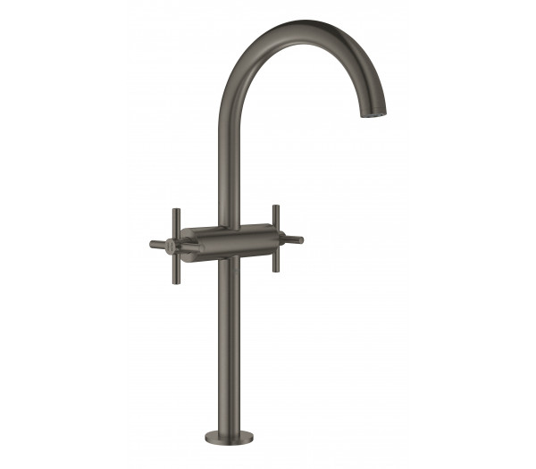 Смеситель для раковины GROHE Atrio двухвентильный, XL-Size, темный графит матовый 