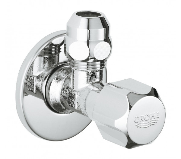 Вентиль угловой GROHE 1/2″-3/8″ для подключения смесителей, хром 