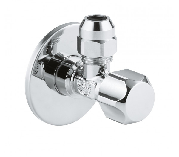 Вентиль угловой GROHE 1/2″-3/8″ для подключения смесителей, хром 