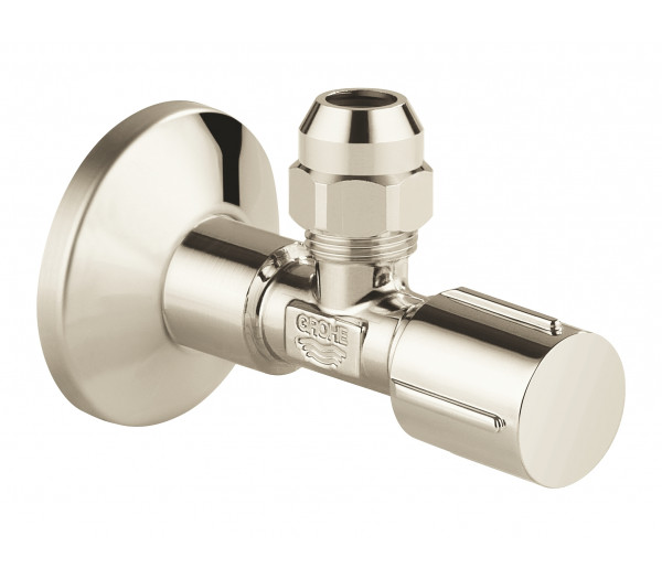 Вентиль угловой GROHE 1/2 дюйма-3/8 дюйма, 1 шт, никель, глянец 
