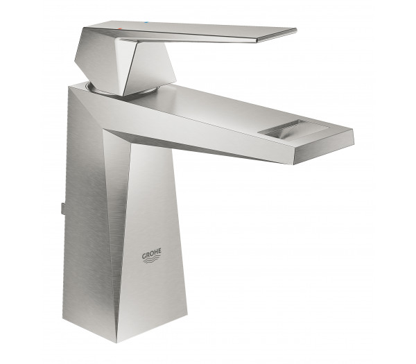 Смеситель для раковины GROHE Allure Brilliant, гладкий корпус, суперсталь 