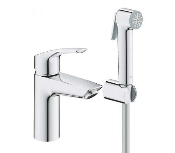 Смеситель для раковины GROHE Eurosmart с гигиеническим душем, S-size, хром (23124003)