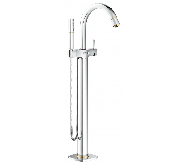 Внешняя часть смесителя для ванны GROHE Grandera напольного монтажа, хром/золото 
