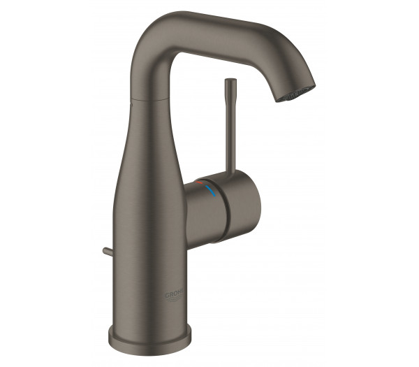 Смеситель для раковины GROHE Essence, M-Size, темный графит матовый