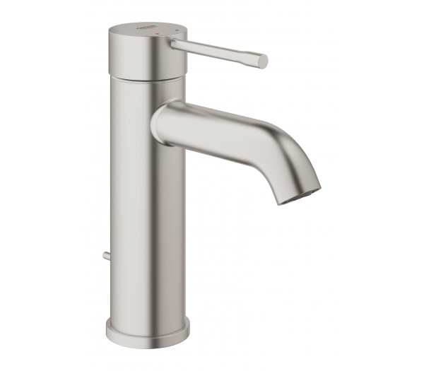 Смеситель для раковины GROHE Essence S-Size II с донным клапаном, суперсталь  Смеситель для раковины GROHE Essence S-Size II с донным клапаном, суперсталь
