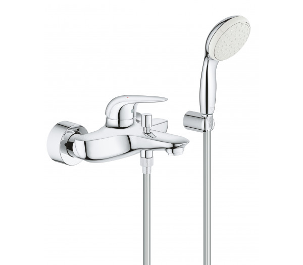 Смеситель для ванны GROHE Eurostyle Solid с душевым гарнитуром, хром 